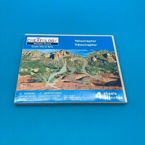 New Sealed Creatology Wooden Puzzle Velociraptor Craft Activity
